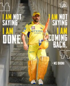 DHONI : CSK VS GT