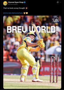 CSK VS GT : CSK की X पर POST