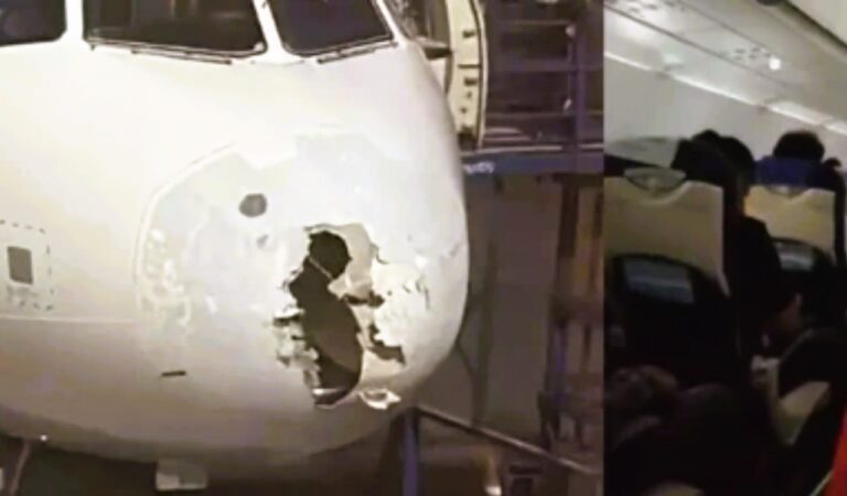 flight emergency landing Indigo flight was going from Delhi to Srinagar