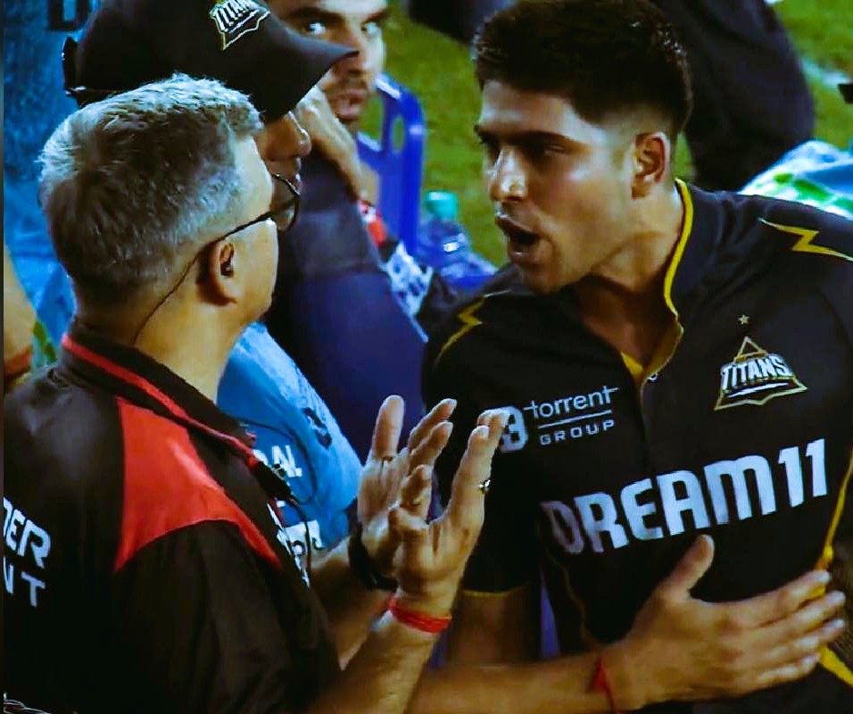 shubman gill argument with umpire