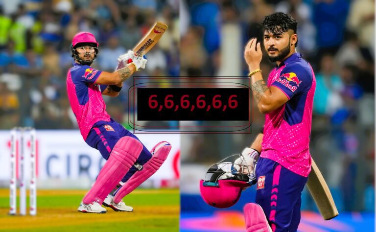 Riyan Parag hit 6 sixes in 6 balls