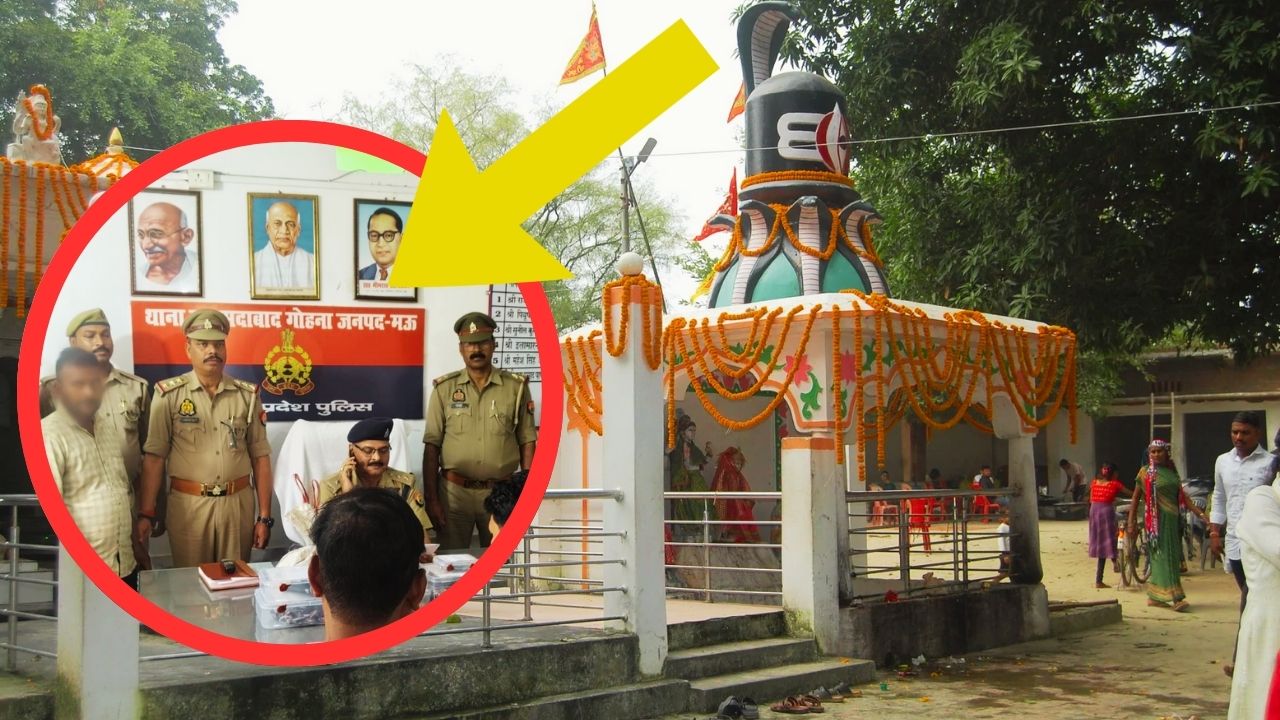 temple thief arrested mystery of thefts happening in temples in Mau for the last 7 months has been solved