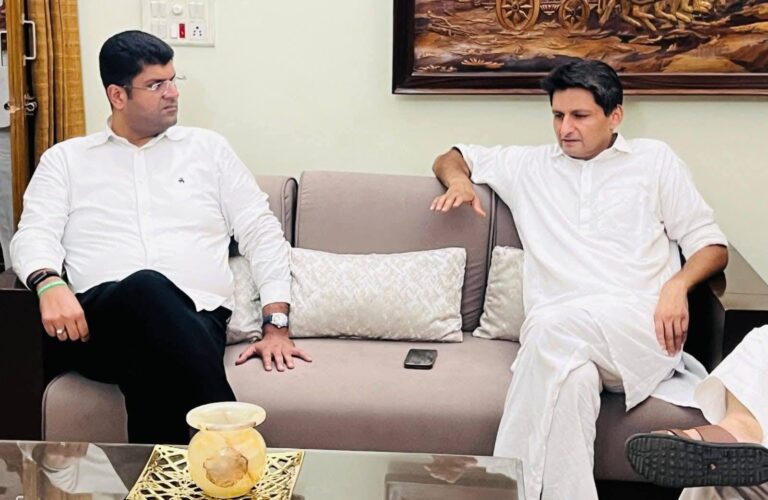 Dushyant Chautala Met Deepender Hooda.