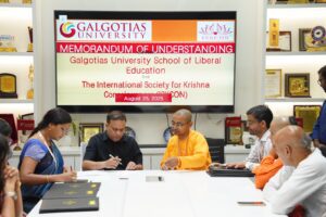 ISKCON MoU With Galgotias University.