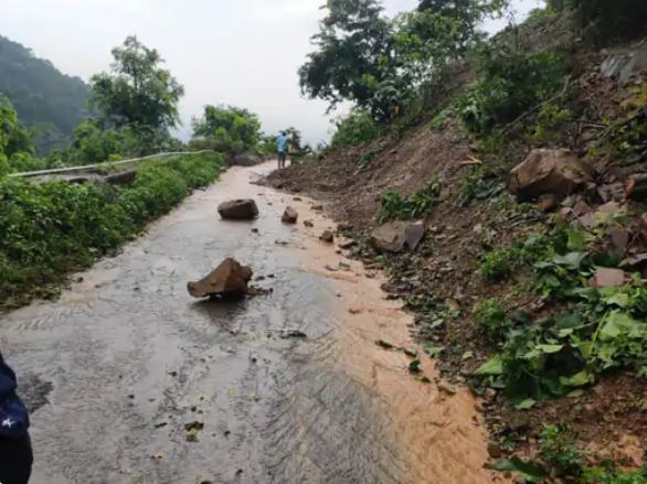 Landslide In Morni Hills.
