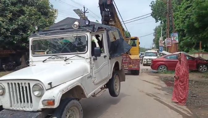 Ghazipur Police Vehilce Accident.