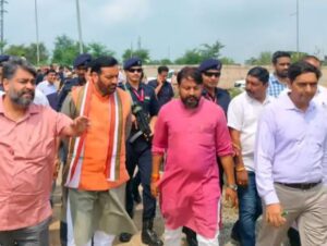 CM Saini Visit Flood Area.