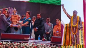 Virbhadra Singh Statue Reviled.