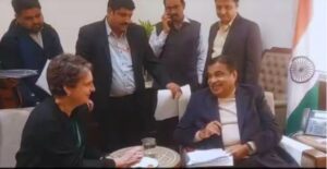 Priyanka Met Nitin Gadkari. 