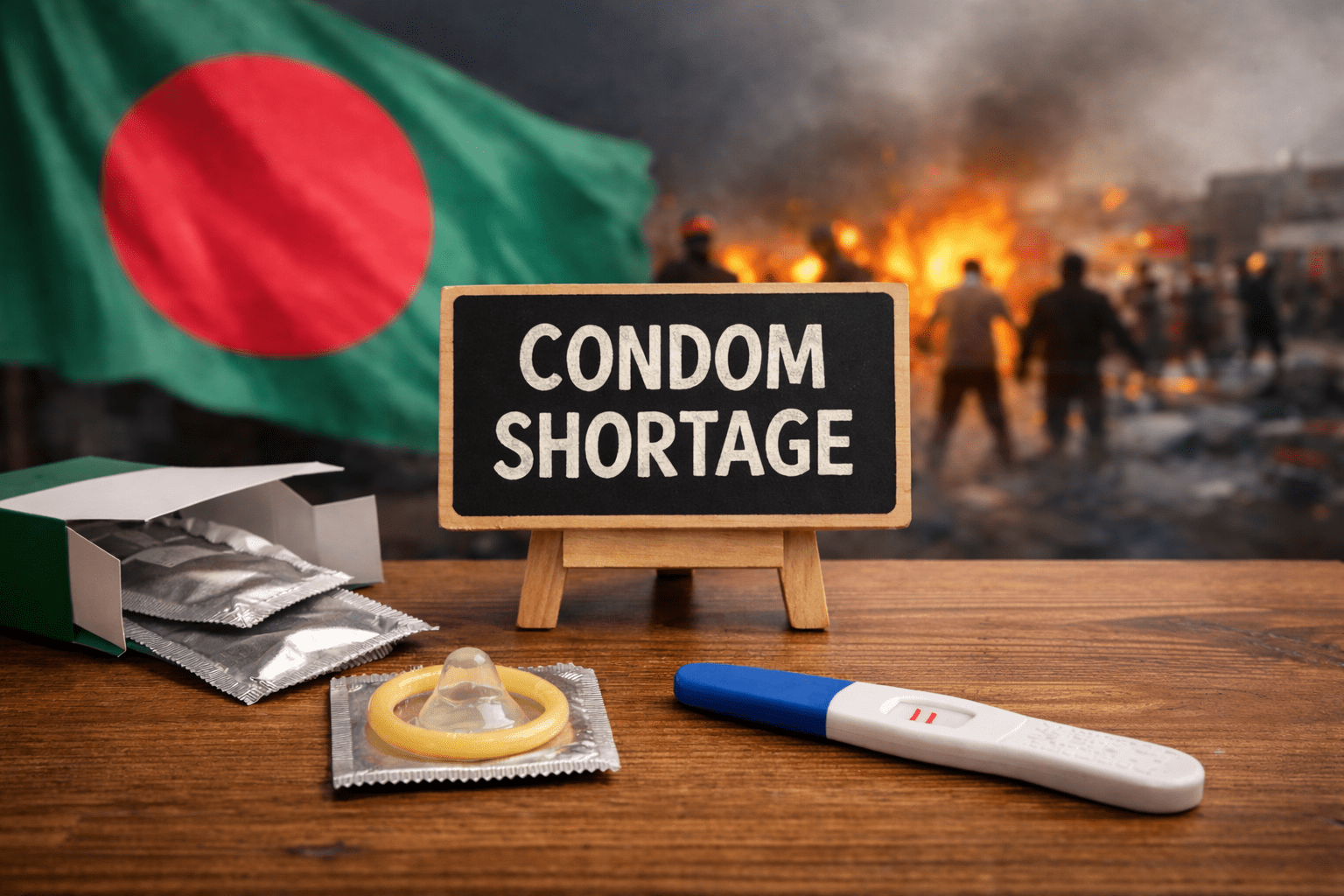 हिंसा की आग में जल रहे Bangladesh में अब नहीं मिलेंगे Condom !