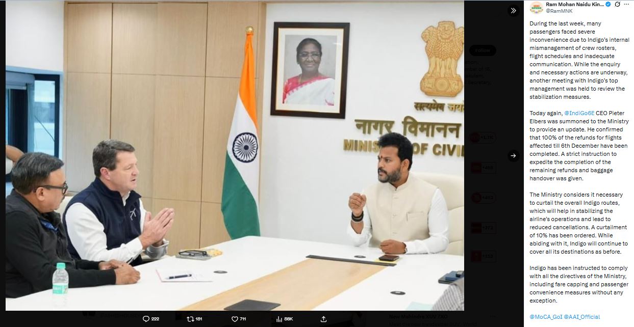 IndiGo पर सरकार ताबड़तोड़ एक्शन: उड़ानों में बड़ी कटौती और रिफंड-लगेज पर सख्त आदेश