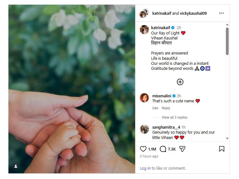 Katrina Kaif ने बेटे का नाम किया Reveal, Photo Share कर लिखा Special Message