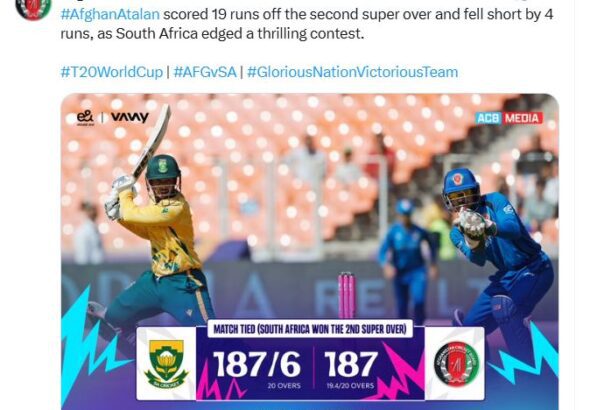 Double Super Over Thriller: T 20 WC के इतिहास के सबसे रोमांचक मुकाबले में हार कर भी जीत गया Afghanistan