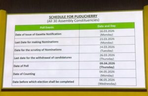 Assembly Election 2026: पांच राज्यों में चुनाव की तारीखों का ऐलान, जानें कब,कहां, कितने चरणों में होगा मतदान